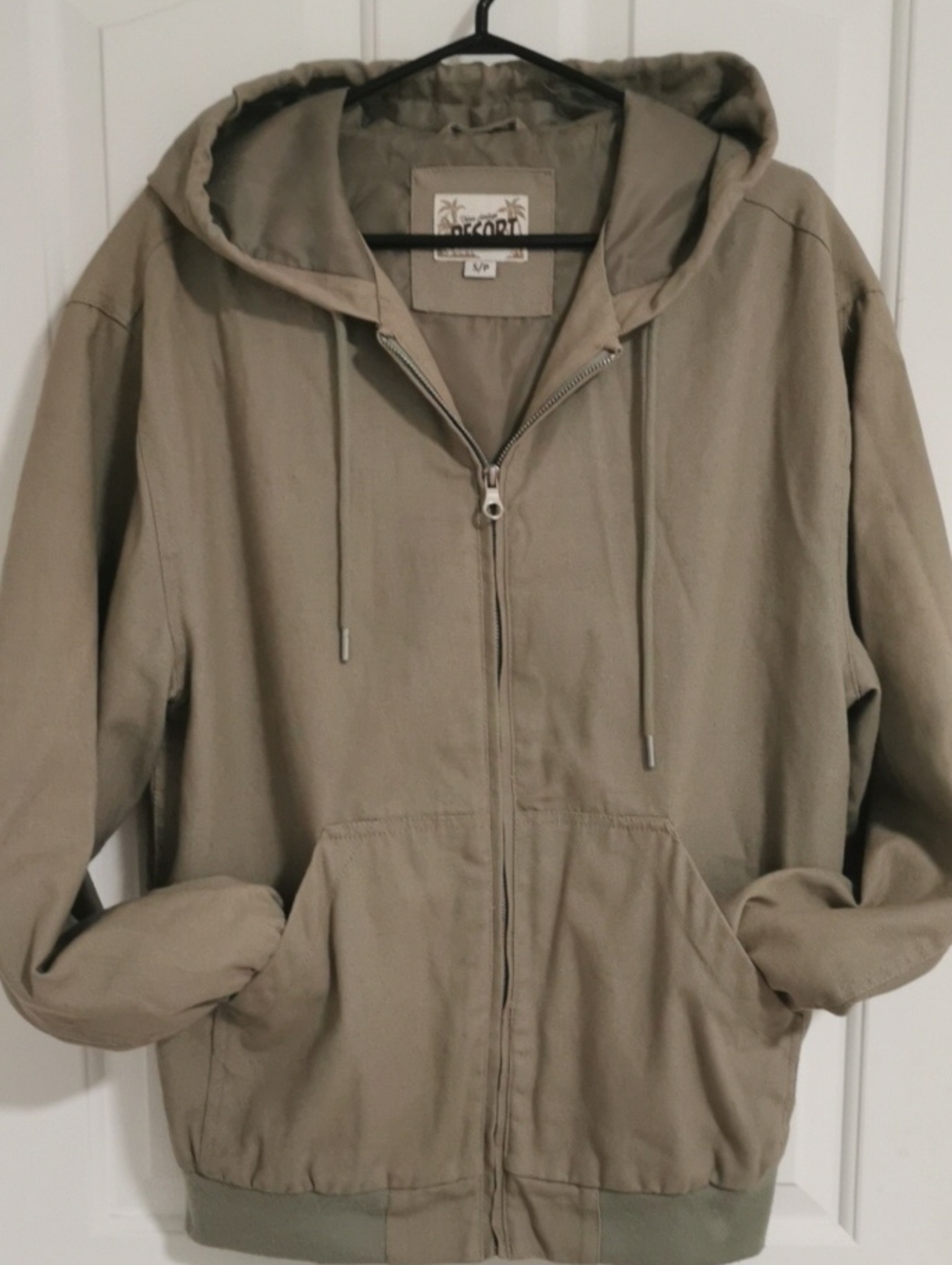 Urban Heritage Men's Hooded Zip Jacket in Olive Green